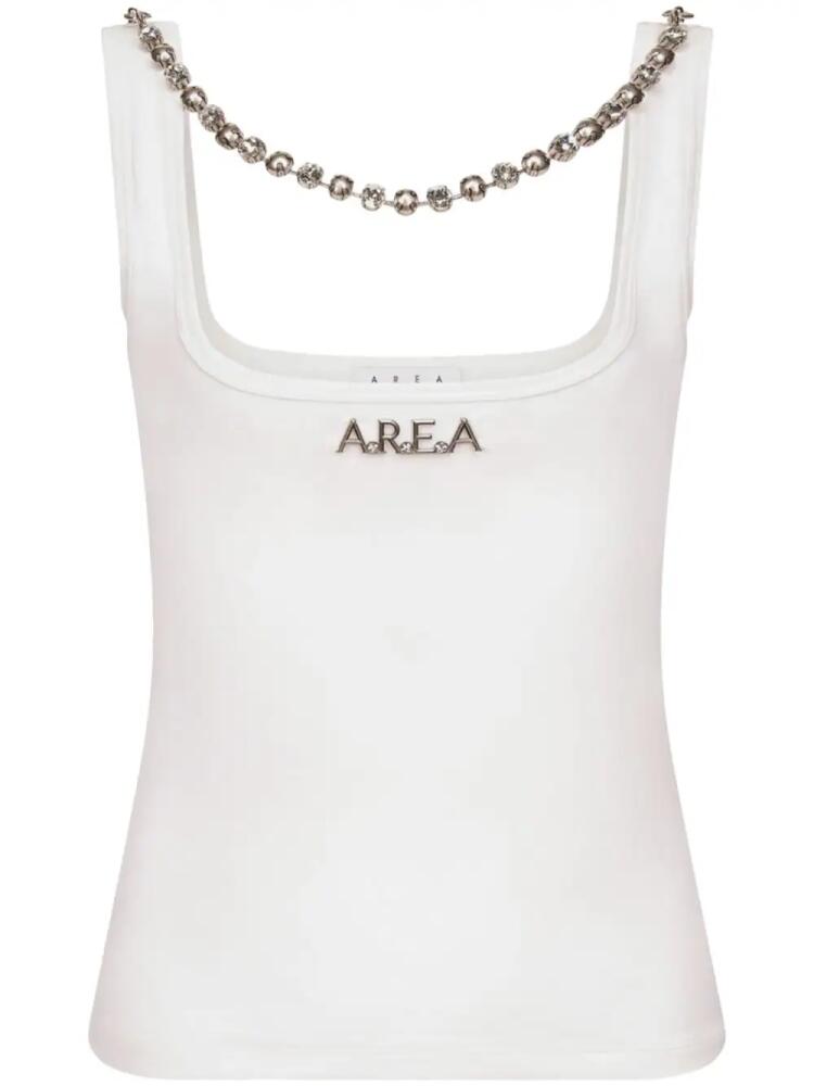 AREA logo-plaque tank top - White Cover