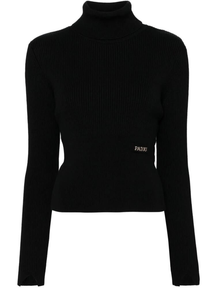 Patou ribbed roll-neck sweater - Black Cover