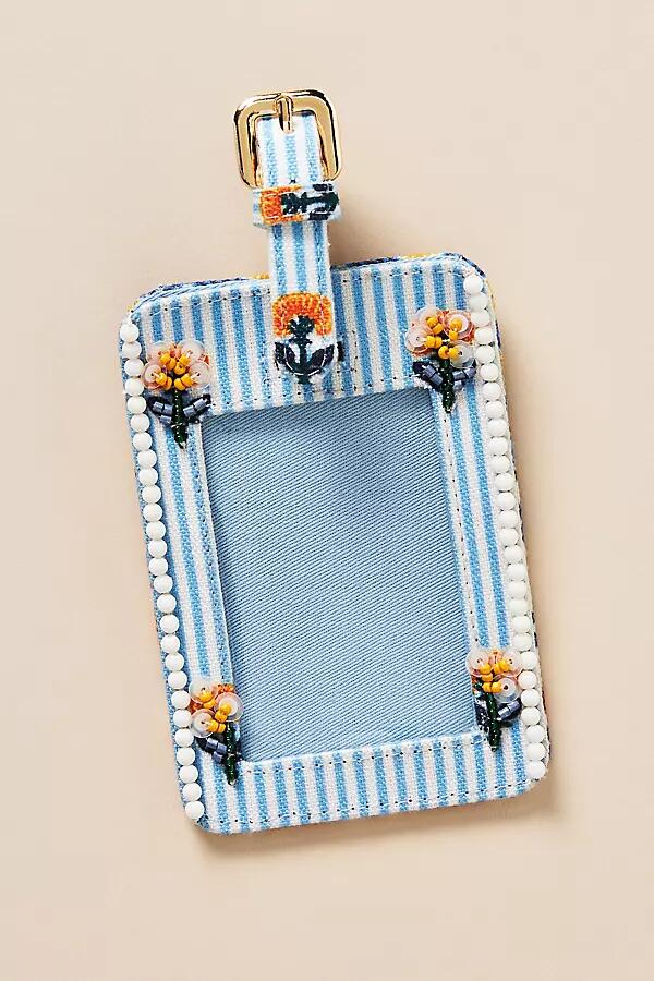 By Anthropologie Printed Luggage Tag Cover