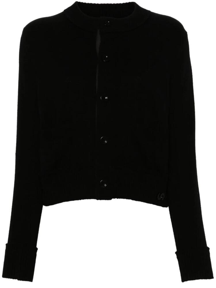 sacai wool cardigan - Black Cover