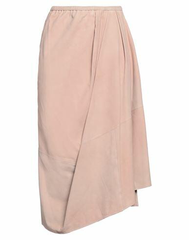 Gentryportofino Woman Midi skirt Blush Ovine leather Cover