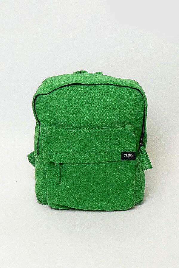 Terra Thread Organic Cotton Mini Canvas Backpack in Green Cover