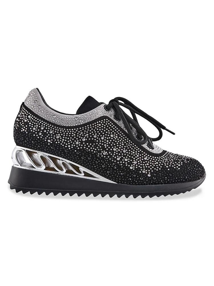 Lady Couture Women's Jackpot Glitz Embellished Heeled Sneakers - Black Cover