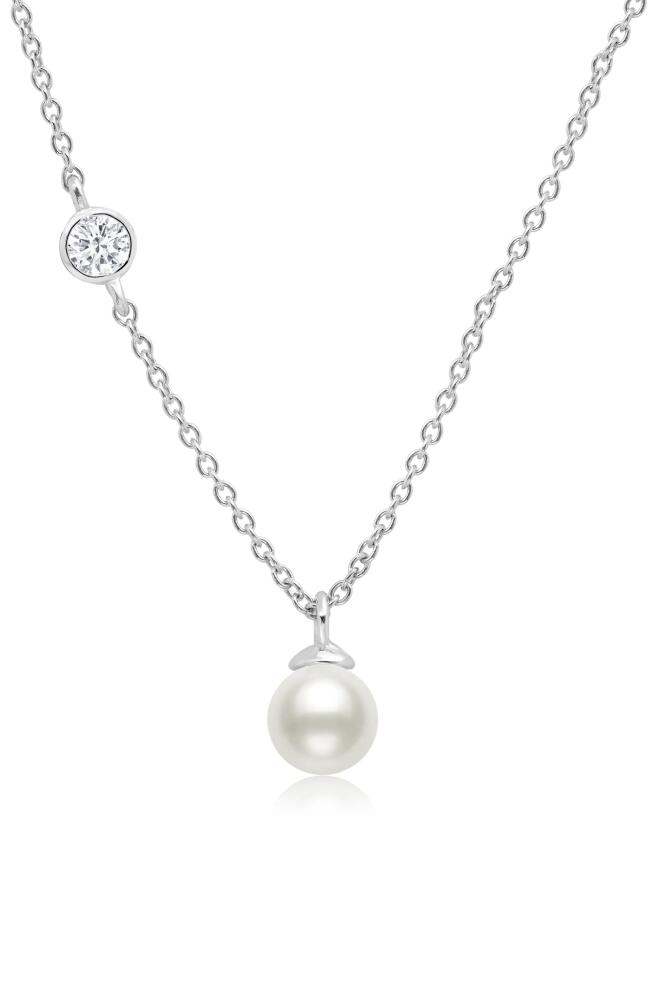 Crislu Cultured Pearl Pendant Necklace in Pearl/Ivory Cover