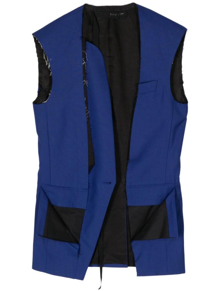 marina yee panelled wool vest - Blue Cover