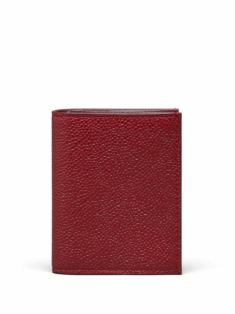 Thom Browne pebbled leather card holder - Red Cover