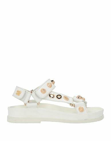 Sandro Woman Sandals White Leather Cover