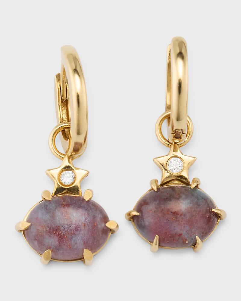 Andrea Fohrman Mini Cosmo Ruby Kyanite Huggie Earrings Cover