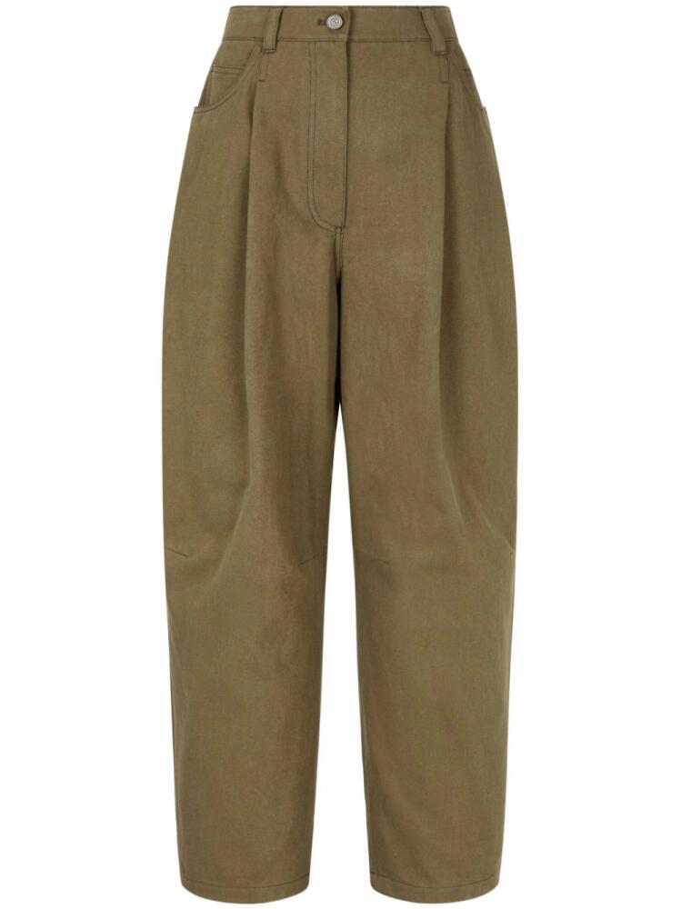 STUDIO TOMBOY twill cotton trousers - Brown Cover