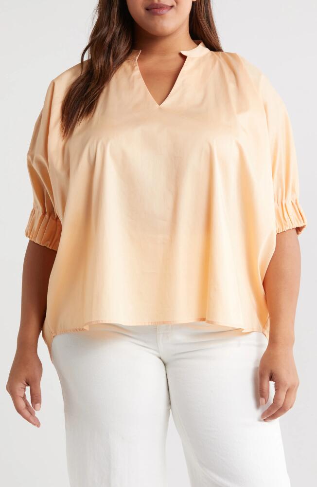 HARSHMAN Medina Elbow Sleeve Top in Apricot Ice Cover