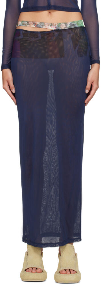 Eckhaus Latta Navy Prom Maxi Skirt Cover