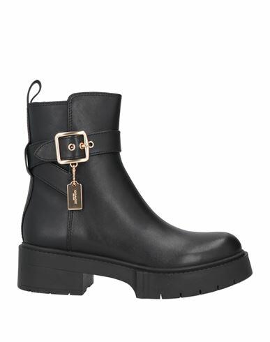 Coach Woman Ankle boots Black Soft Leather Cover