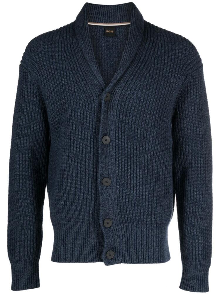 BOSS V-neck button-up cardigan - Blue Cover