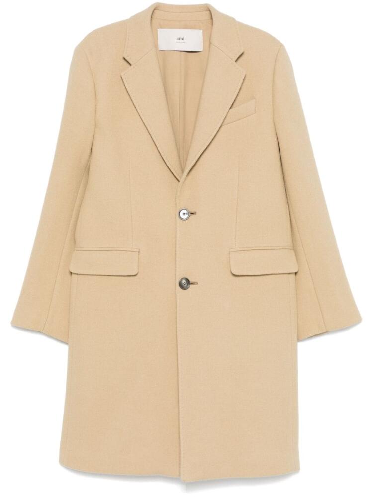 AMI Paris virgin-wool coat - Neutrals Cover