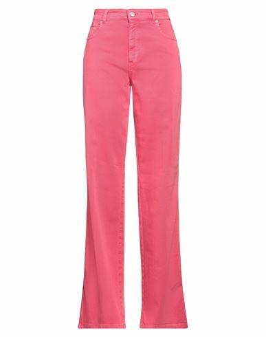 Pt Torino Woman Pants Fuchsia Cotton, Elastomultiester, Elastane Cover