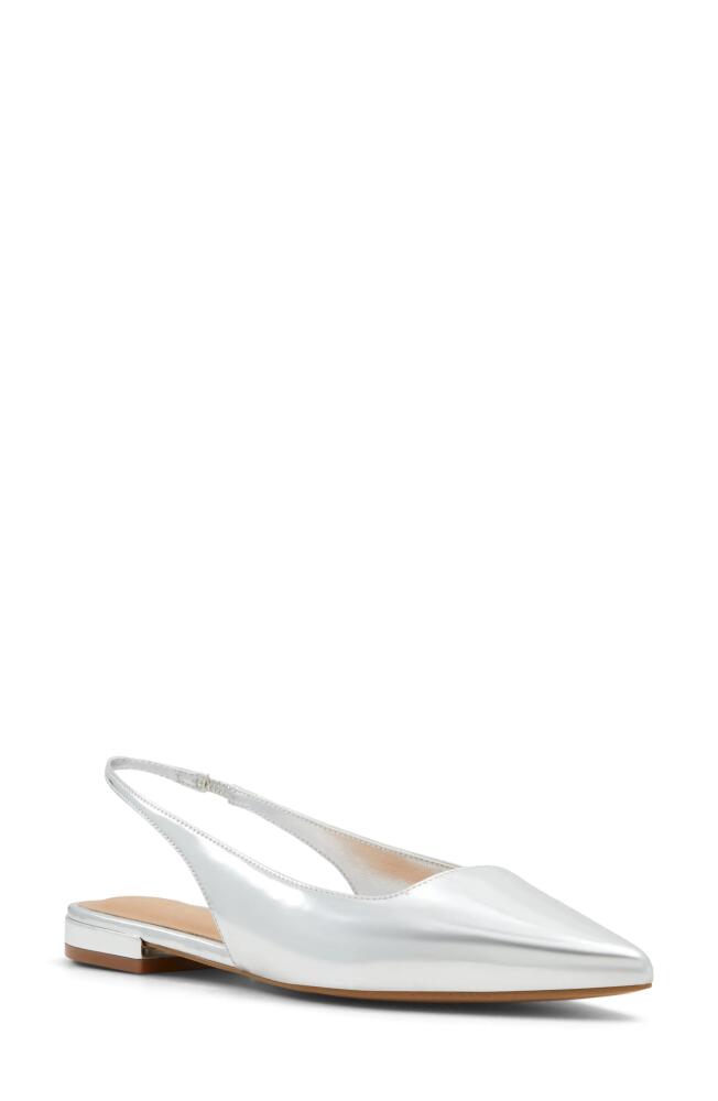 ALDO Flynne Slingback Pointed Toe Flat in Silver Cover