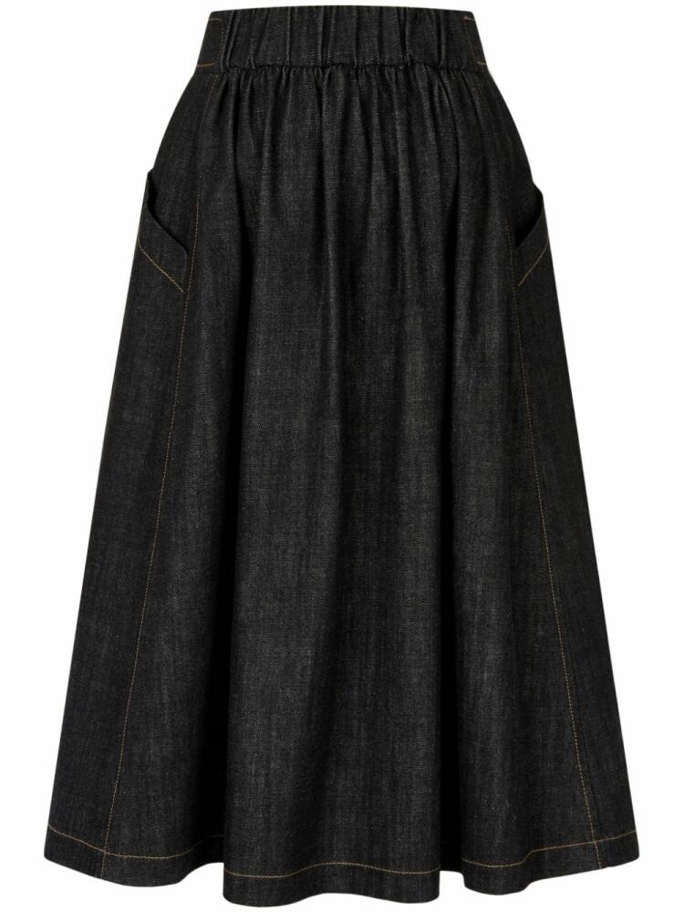 STUDIO TOMBOY shirred denim skirt - Black Cover