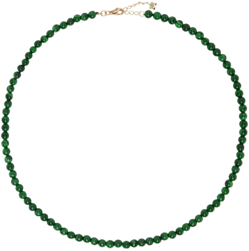 Mateo Green Malachite Beaded Choker Cover