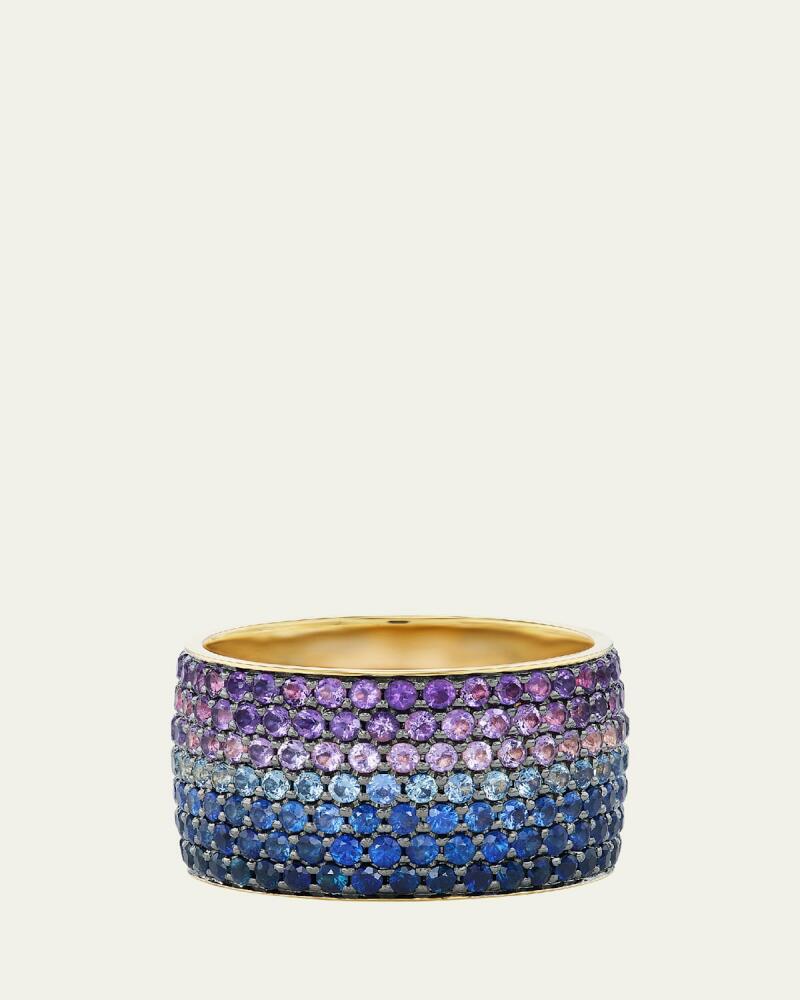 Emily P. Wheeler 18K Yellow Gold Midnight Ombre Sapphire and Amethyst Ring Cover