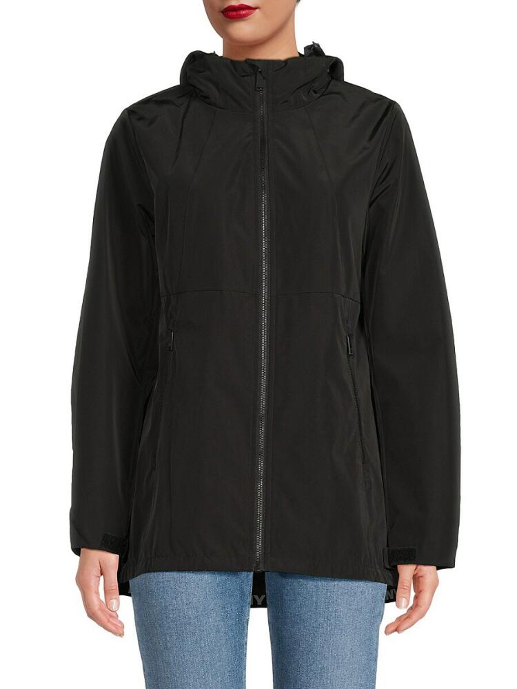 DKNY Sport Women's Logo Hooded Jacket - Black Cover