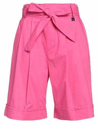 Mdm Mademoiselle Du Monde Woman Shorts & Bermuda Shorts Fuchsia Cotton Cover