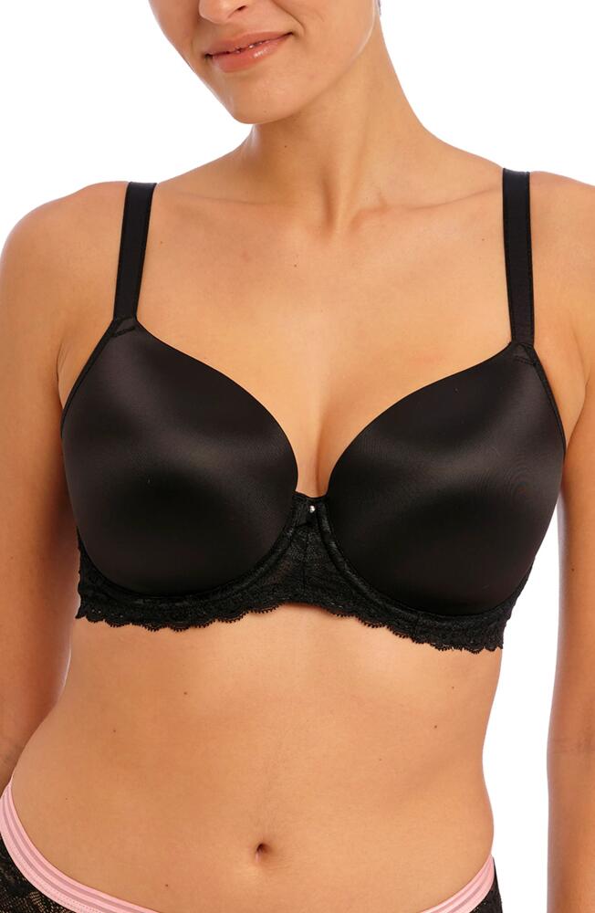 Freya Offbeat Underwire Demi Plunge Molded Bra in Black Cover