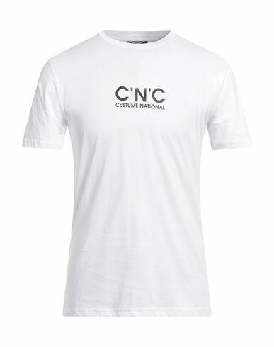 C'n'c' Costume National Man T-shirt White Cotton Cover