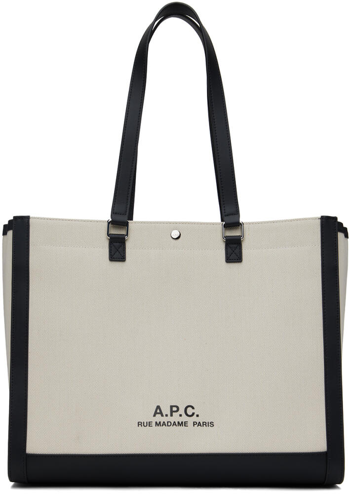 A.P.C. Beige Camille Shoulder 2.0 Shopper Tote Cover