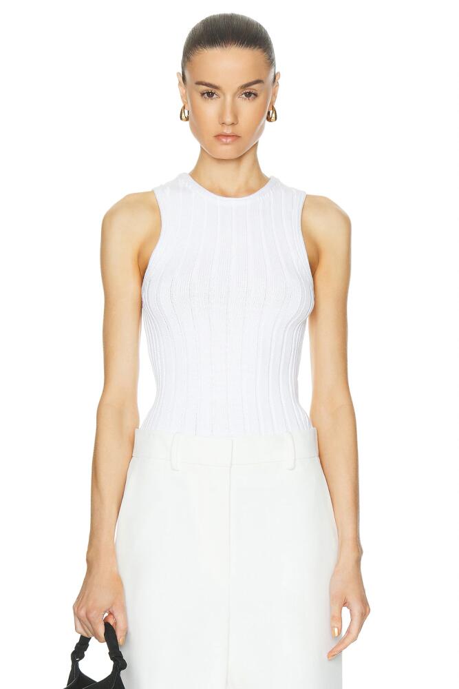 KHAITE Manu Tank Top in White Cover