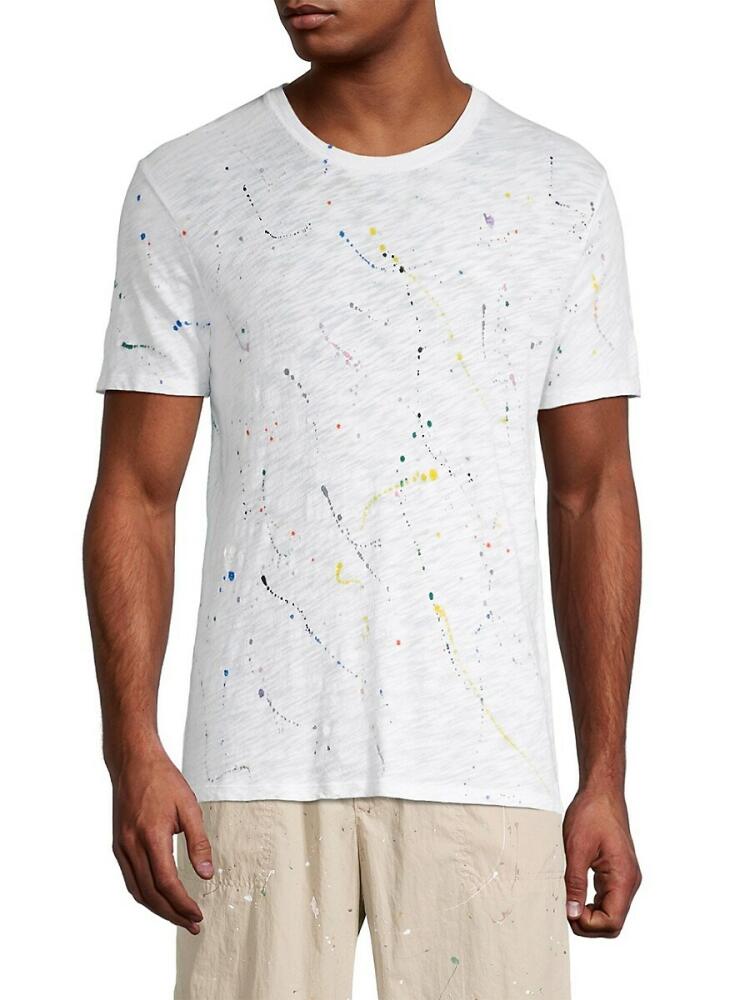 ATM Anthony Thomas Melillo Men's Splatter Paint Slub Jersey Tee - Chalk Multi Cover