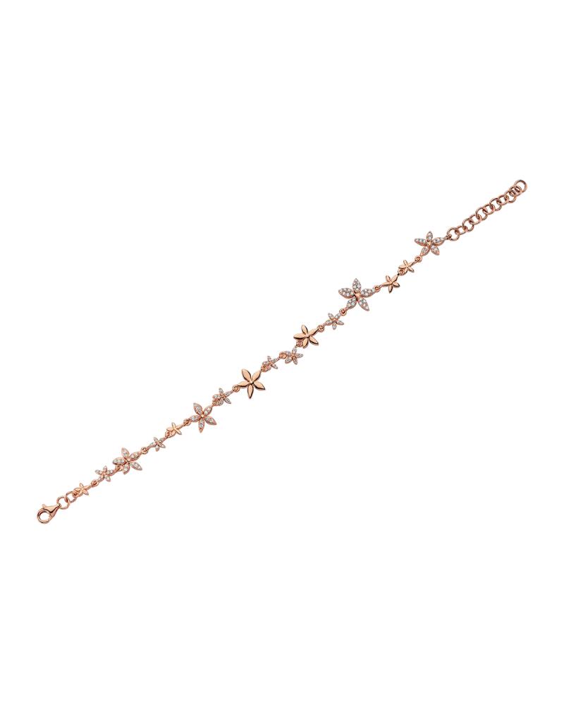 BeeGoddess Apple Seed 14k Rose Gold Diamond Bracelet Cover