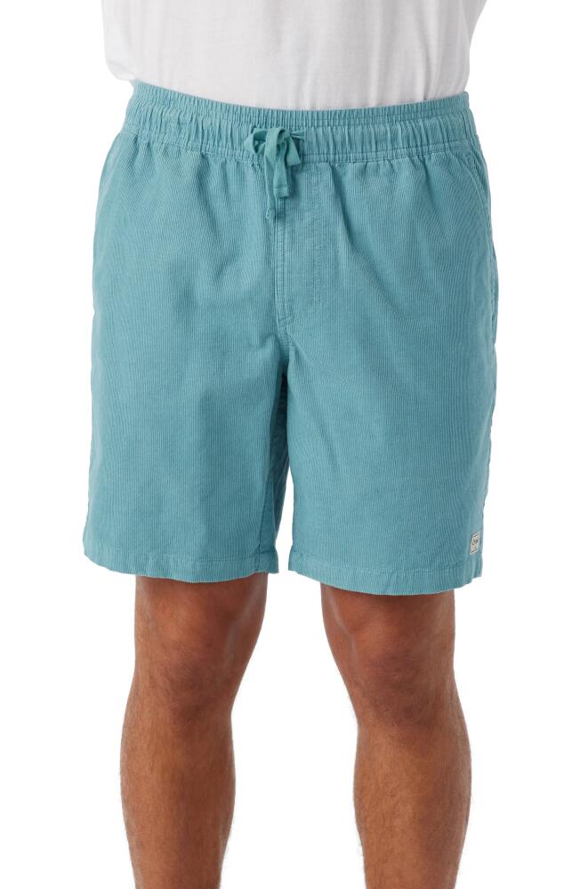 O'Neill Stretch Corduroy Drawstring Shorts in Scrub Blue Cover