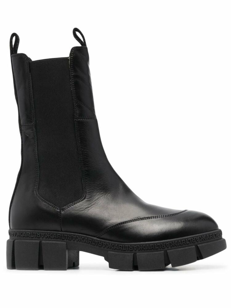 Karl Lagerfeld Aria calf-leather ankle boots - Black Cover