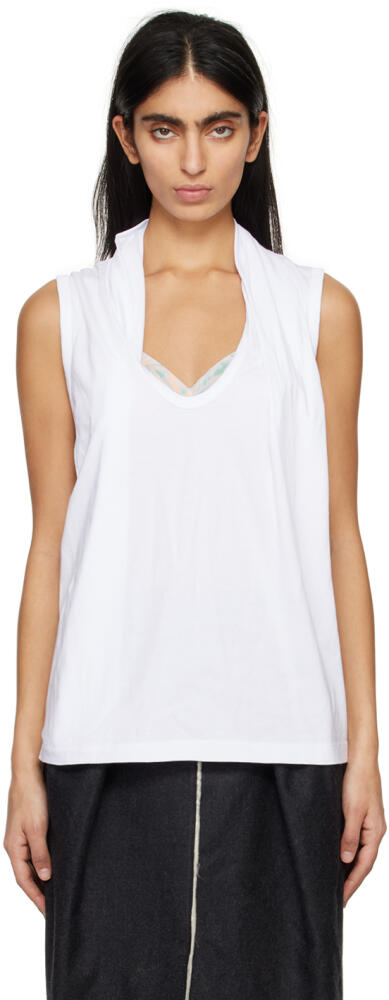 Dries Van Noten White Layered Tank Top Cover