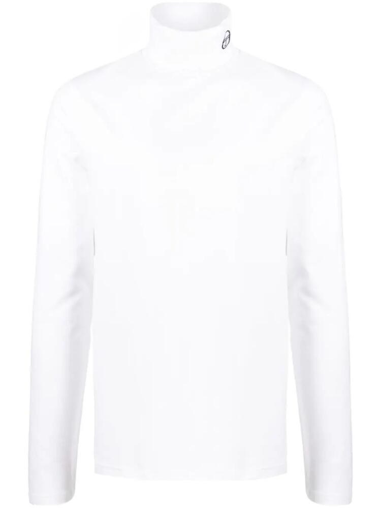 Sergio Tacchini logo-embroidered roll-neck jumper - White Cover