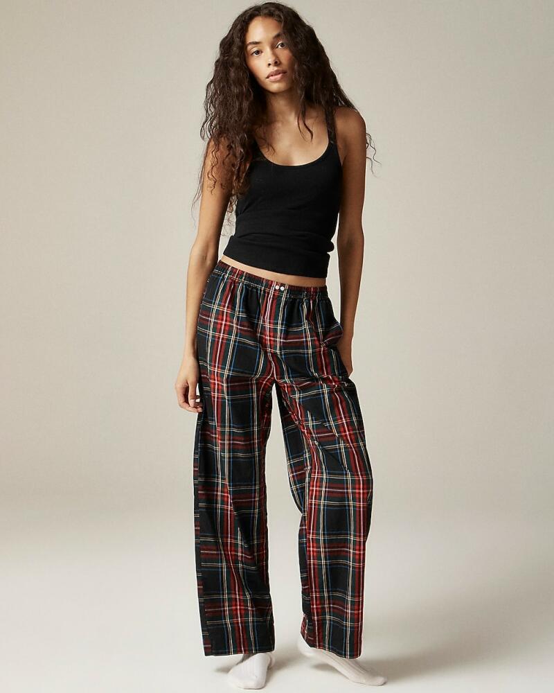 J.Crew Pajama pant in Stewart tartan cotton poplin Cover