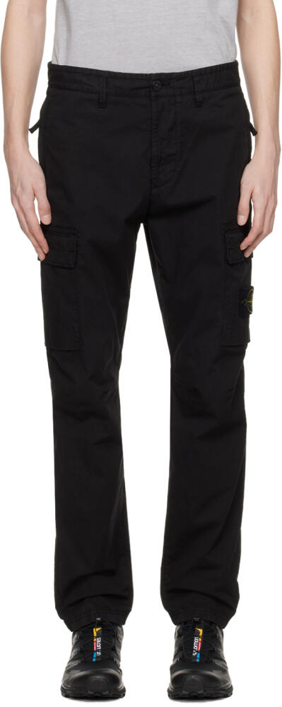 Stone Island Black Patch Cargo Pants Cover