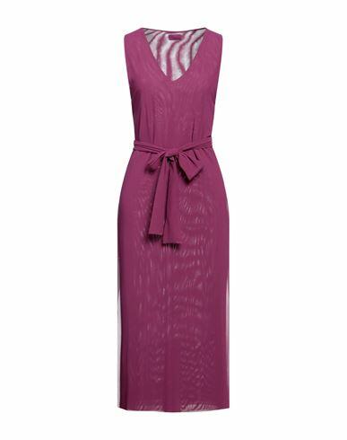 Fisico Woman Maxi dress Deep purple Polyamide, Elastane Cover