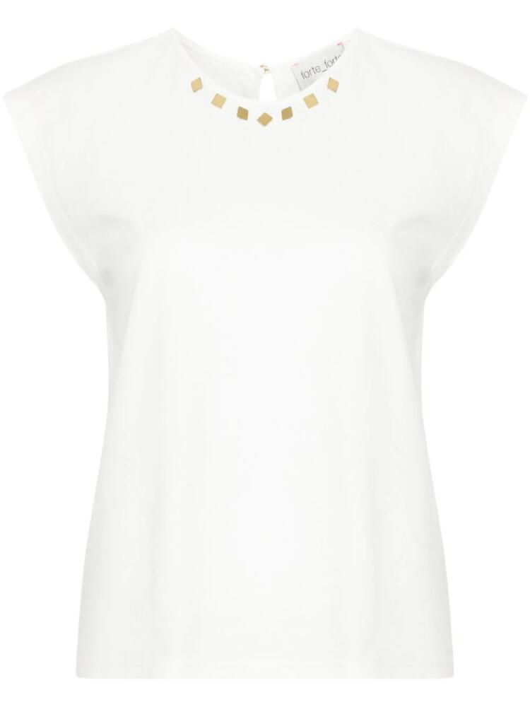 Forte Forte sleeveless cotton T-shirt - White Cover