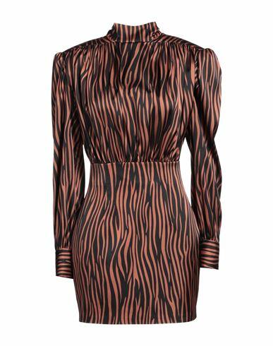 Nineminutes Woman Mini dress Rust Polyester, Elastane Cover