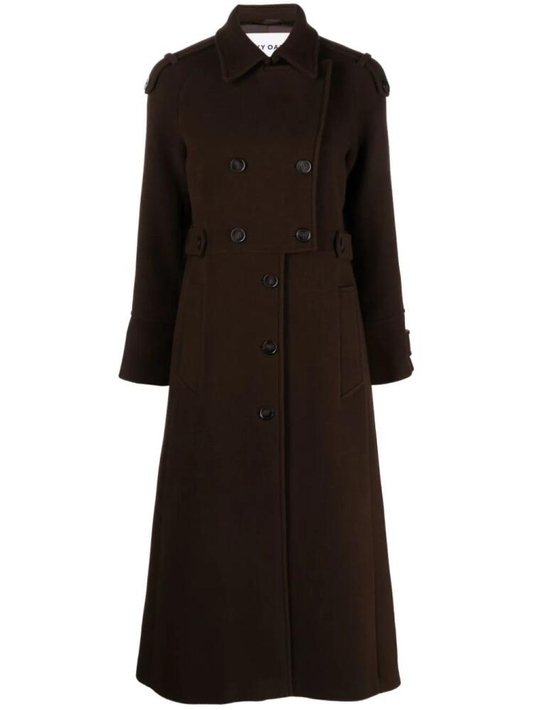 IVY OAK double-breasted notched coat - Brown Cover