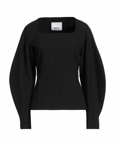 Erika Cavallini Woman Top Black Polyester, Viscose, Elastane Cover