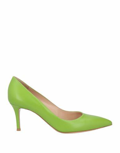 Gianvito Rossi Woman Pumps Acid green Calfskin Cover