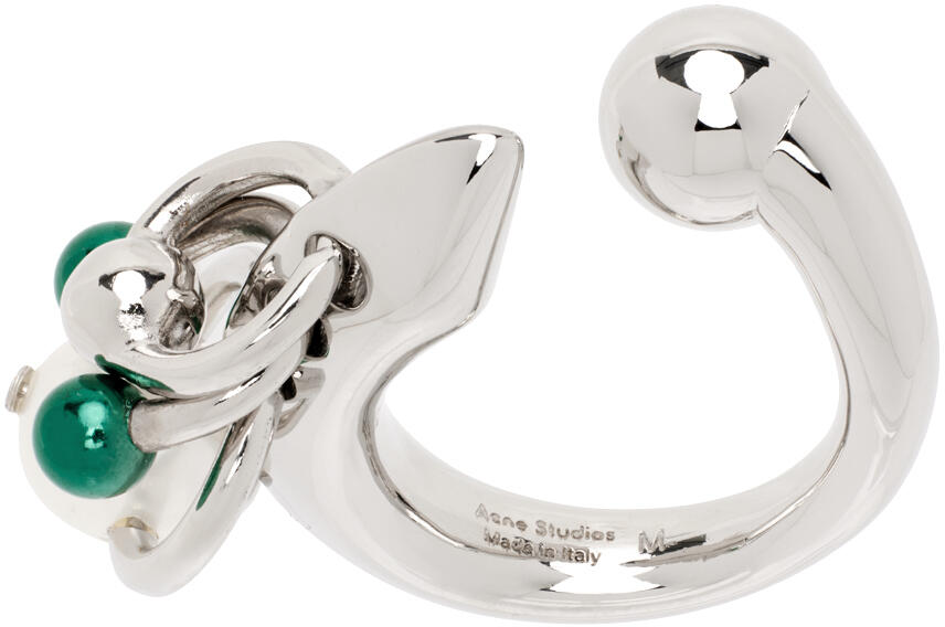 Acne Studios Silver Multi Charm Ring Cover