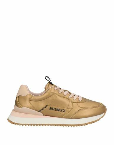 Bikkembergs Woman Sneakers Gold Textile fibers Cover