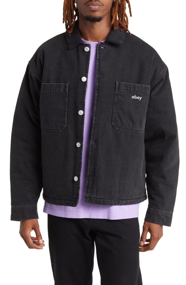 Obey Denim Painters Jacket in Faded Black Cover