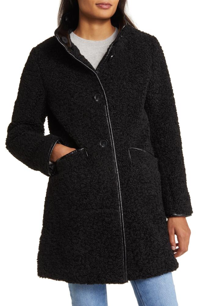 Sam Edelman Faux Fur Teddy Coat in Black Cover