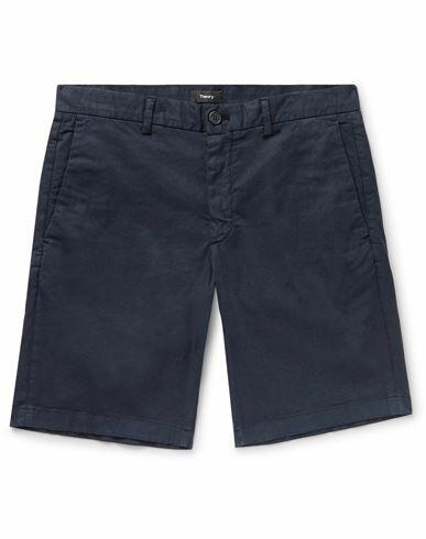 Theory Man Shorts & Bermuda Shorts Midnight blue Cotton, Elastane Cover