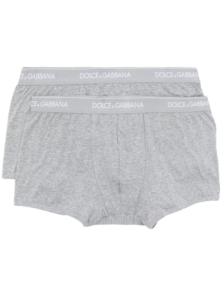 Dolce & Gabbana logo-waistband boxer briefs (pack of two) - Grey Cover