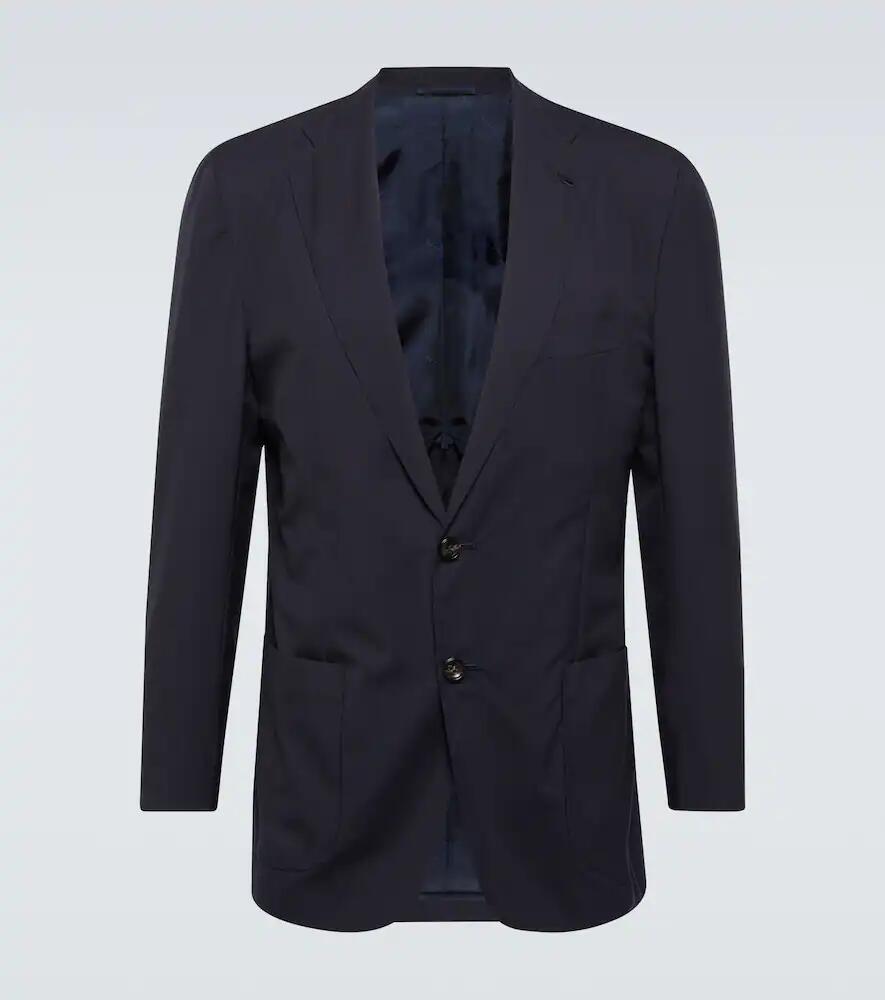 Kiton Single-breasted wool blazer Cover